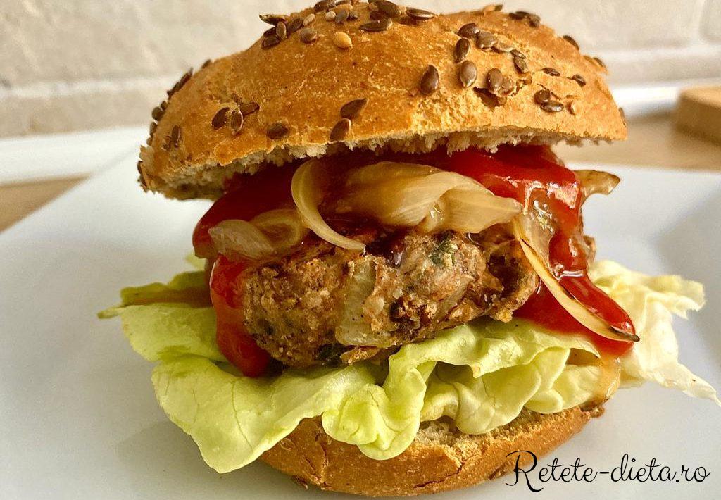 Burger vegan cu fasole rosie